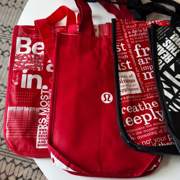 Set of 8 Lululemon Reusable Shopping Bags Small Tote Bags - Picture 4 of 4